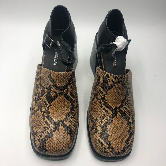 Jeffrey Campbell Shoes - Jeffrey Campbell Audrey Mary Jane Heels In Tan Snake Combo Size US 7